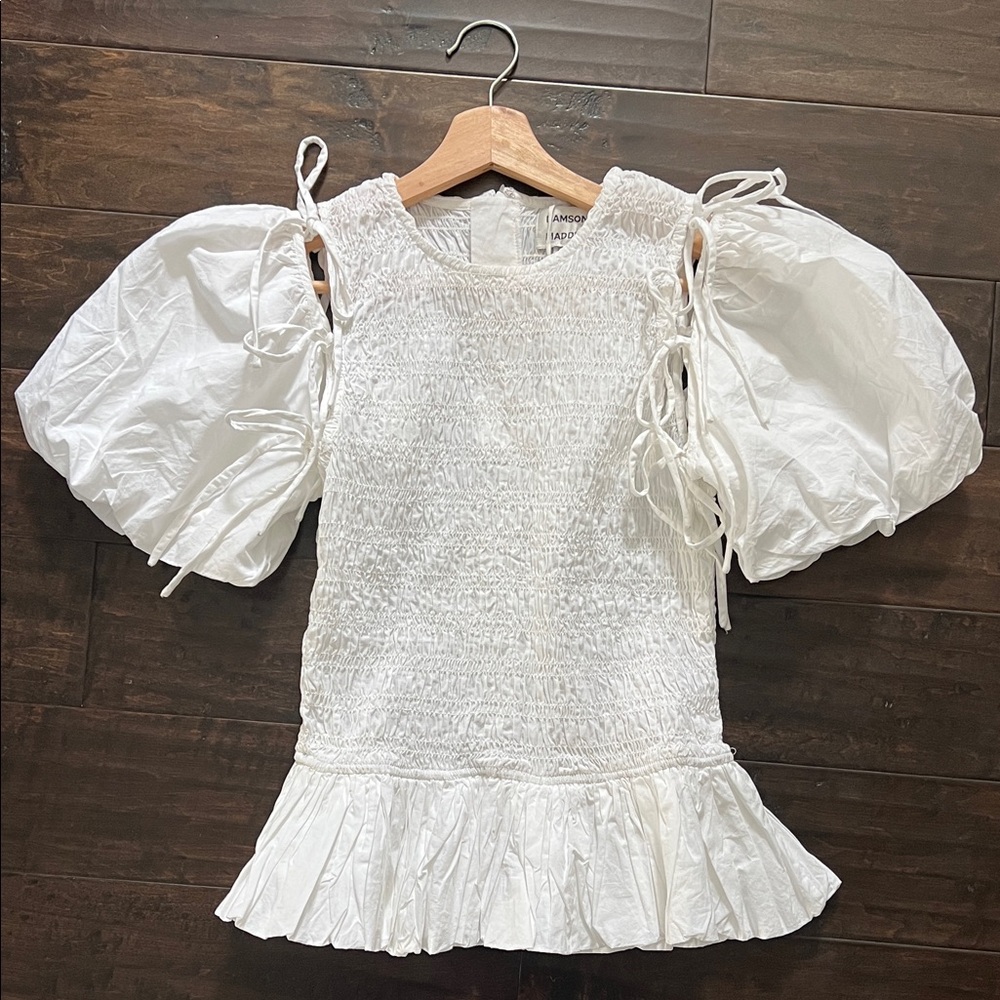 White Puff Sleeve Blouse